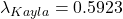 \lambda_{Kayla} = 0.5923