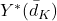 Y^*(\bar{d}_K)