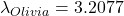 \lambda_{Olivia} = 3.2077