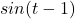 sin(t-1)