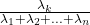 \frac{\lambda_k}{\lambda_1 + \lambda_2 + ... + \lambda_n}